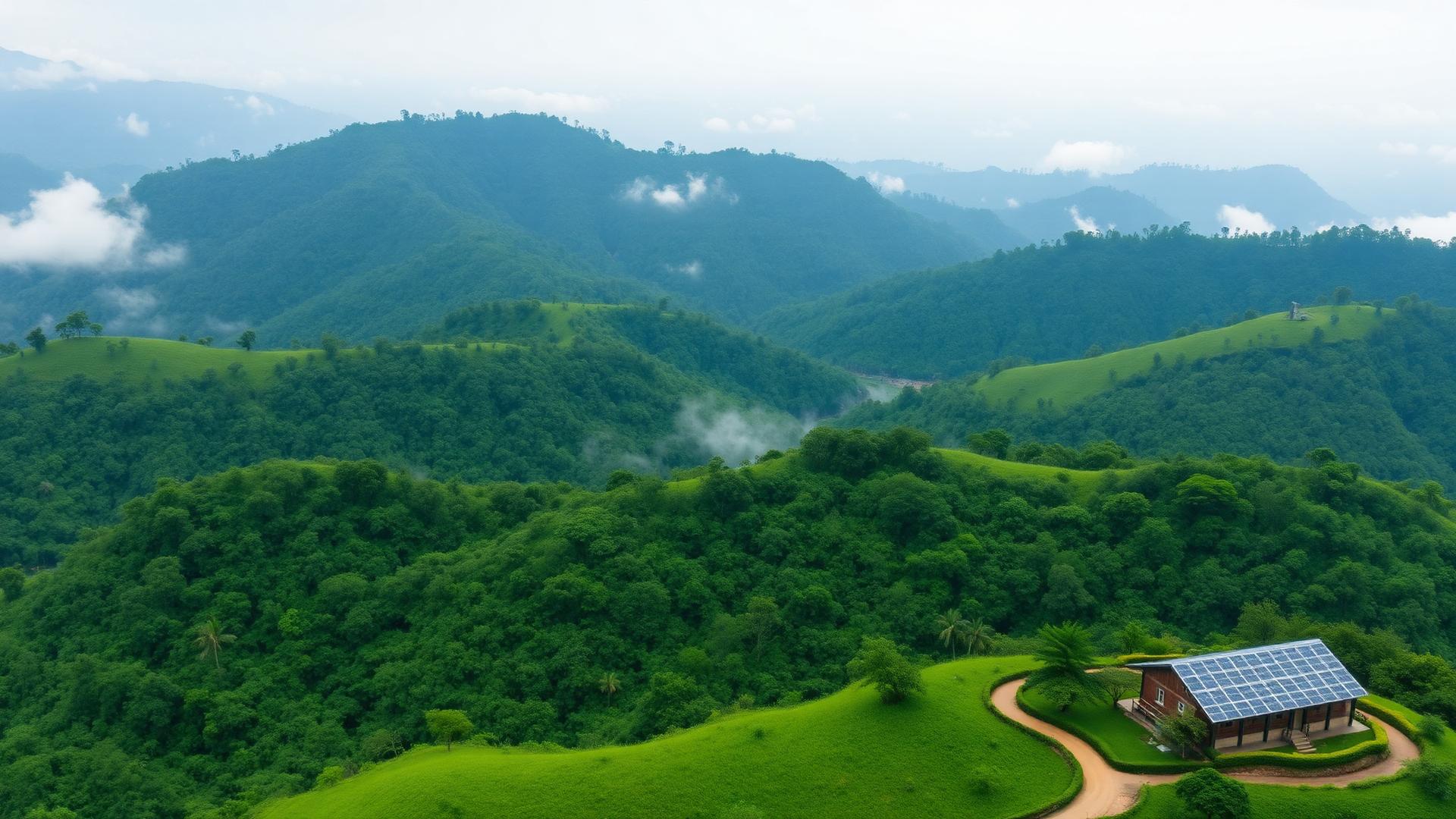 Solar-powered eco lodge amid the green hills of Odisha