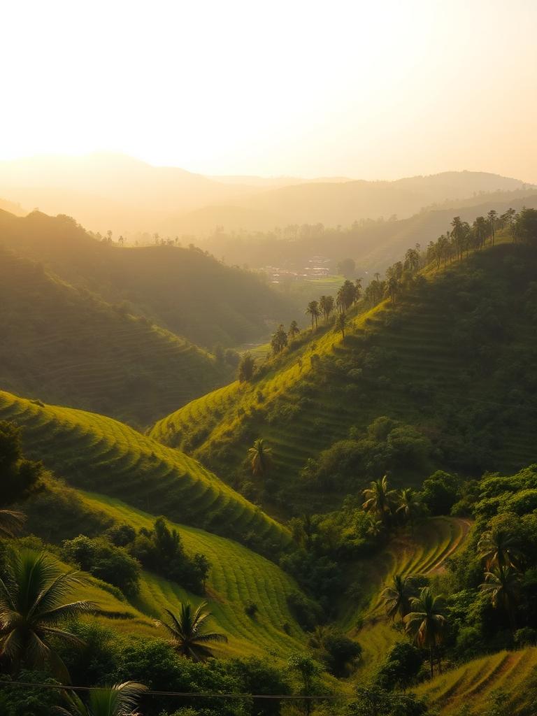 Odisha valley at golden hour