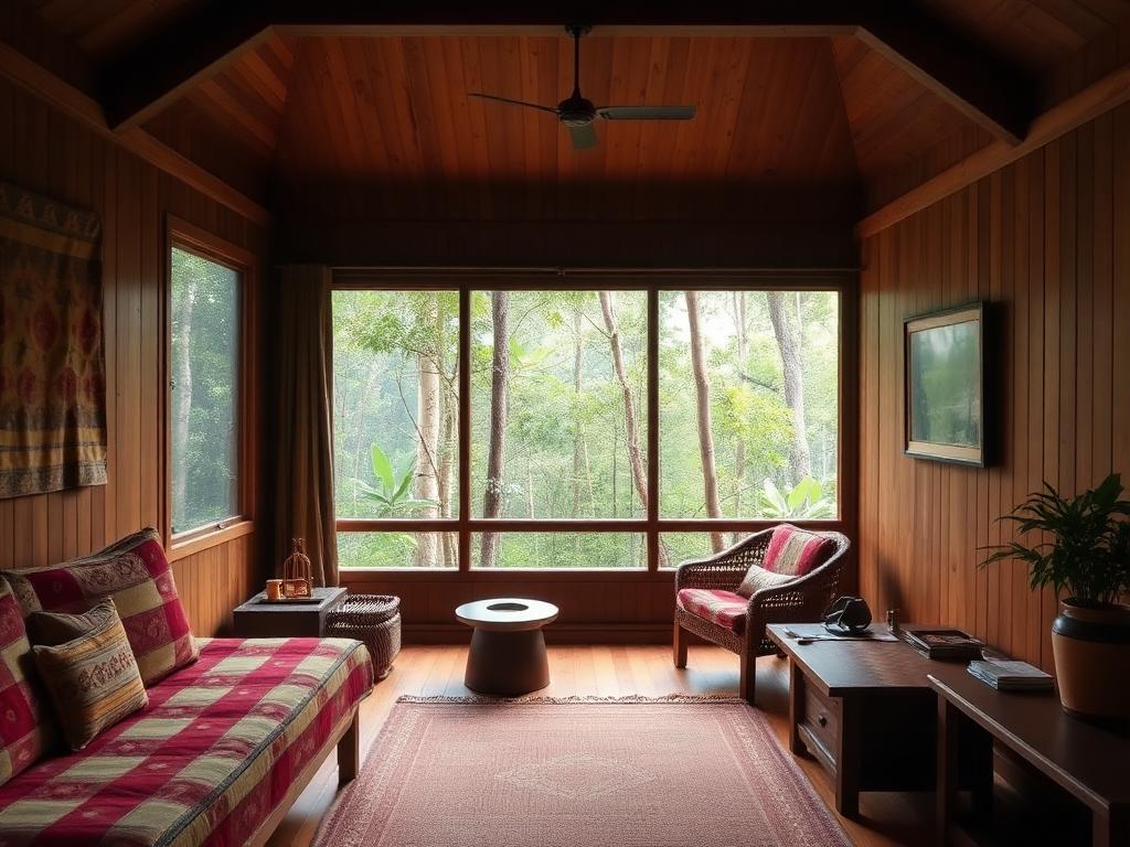 Forest cottage interior
